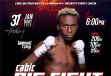 Cabic Fight Night is back on January 31 at Idrowhyt Events Center