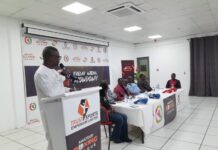 Sports & Recreation Minister Kofi Adams Officially Launch the TSEL / GBF Amateur Boxing League.