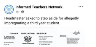 GES Orders Headmaster of Diodze-Penyi SHS to Step Aside Over Alleged Sexual Misconduct