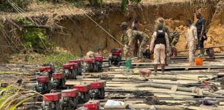 NAIMOS, National Security Dismantles Hidden Galamsey Network on Pra River; 275 Equipment Destroyed