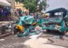 Market Chaos in Cape Coast: Four Injured After Taxi, Truck Crash at Kotokuraba