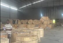 Breaking: Police intercept 300+ drums of suspected stolen ECG cables at a Kpone industrial facility.