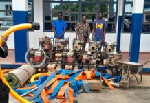 Police Bust Illegal Mining Operation Near Cape Coast Water Pipeline; Three Arrested, Equipment Torched