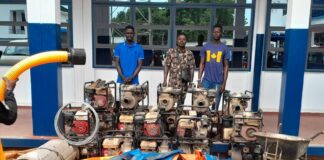 Police Bust Illegal Mining Operation Near Cape Coast Water Pipeline; Three Arrested, Equipment Torched