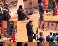 Watch:Police Disarm and Arrest Machete-Wielding Man After Palace Dramatic Standoff at Agona-Amenfi