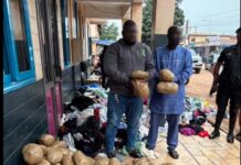 TWO ARRESTED AS POLICE SEIZE 100 PARCELS OF SUSPECTED NARCOTICS