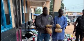 TWO ARRESTED AS POLICE SEIZE 100 PARCELS OF SUSPECTED NARCOTICS