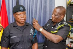 IGP Decorates Officer Promoted for Saving Lives During Aboso Fire Outbreak